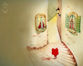  阿狸的童话插画壁纸 Computer Design Illustration of Fairy Tale 阿狸的梦之城堡 插画壁纸