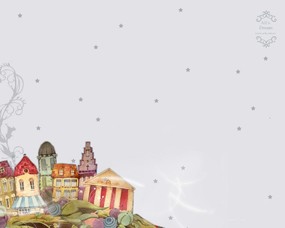  阿狸的童话插画壁纸 Computer Design Illustration of Fairy Tale 阿狸的梦之城堡 插画壁纸