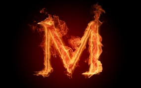  M 燃烧效果26英文字母图片 1920 1600 火焰字母与火焰数字设计壁纸 插画壁纸
