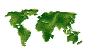  世界地图 循环利用标志图片 1920 1200 绿色和平环保标志-循环利用 插画壁纸