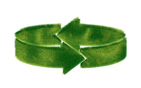  Recycle 循环利用标志 草地绿色环保标志图片 1920 1200 绿色和平环保标志-循环利用 插画壁纸