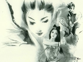  翁子扬插画集 月色魅影 《月色魅影 翁子扬》唯美插画壁纸 插画壁纸