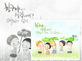 韩国卡通风格桌面 韩国卡通风格桌面 动漫壁纸