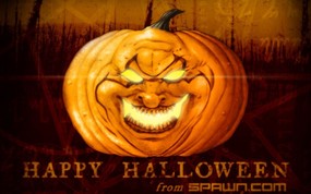 魅力独特的黑暗英雄 再生侠Spawn漫画壁纸 Spawn Clown O Lantern Wallpaper 再生侠万圣节图片壁纸 黑暗英雄再生侠Spawn漫画壁纸 动漫壁纸