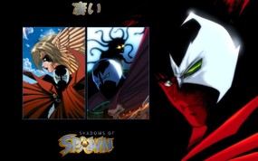 魅力独特的黑暗英雄 再生侠Spawn漫画壁纸 Shadows of Spawn Manga Wallpaper 再生侠日本版漫画图片壁纸 黑暗英雄再生侠Spawn漫画壁纸 动漫壁纸