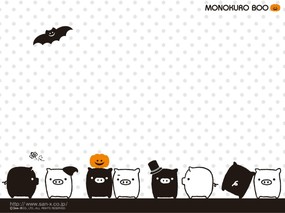 黑白猪 Mono KuRo BOO 壁纸5 黑白猪 （Mono 动漫壁纸