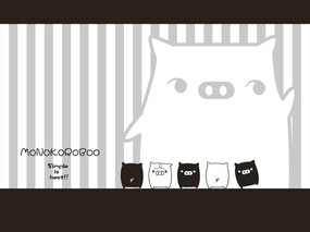黑白猪 Mono KuRo BOO 壁纸14 黑白猪 （Mono 动漫壁纸