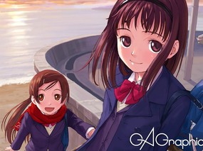  日本漫画美少女 二 GA Graphic Anime Girls Wallpaper 日本GAGraphic 漫画美眉(二) 动漫壁纸