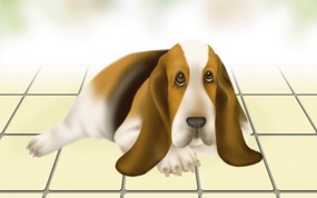  Painter 漫画狗狗图片 Painter 柔和插画-我的宠物狗 动物壁纸
