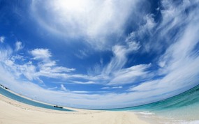 冲绳岛的碧海蓝天 风景壁纸