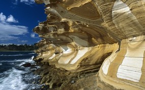 地球瑰宝 大尺寸自然风景壁纸精选 第六辑 Painted Cliffs Maria Island National Park Tasmania Australia 澳洲 玛利亚岛国家公园天然绝壁图片壁纸 地球瑰宝大尺寸自然风景壁纸精选 第六辑 风景壁纸