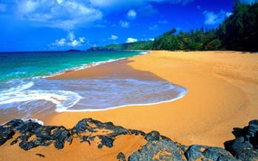 地球瑰宝 大尺寸自然风景壁纸精选 第二辑 Secret Beach Kauai Hawaii 夏威夷 考艾岛幽静海滩图片壁纸 地球瑰宝大尺寸自然风景壁纸精选 二 风景壁纸