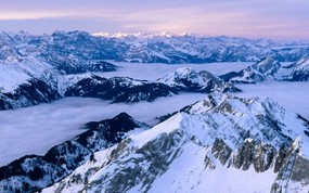地球瑰宝 大尺寸自然风景壁纸精选 第二辑 Alps in Fog Switzerland 瑞士 阿尔卑斯山图片壁纸 地球瑰宝大尺寸自然风景壁纸精选 二 风景壁纸
