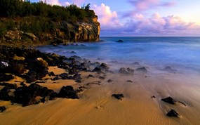 地球瑰宝 大尺寸自然风景壁纸精选 第八辑 Sunset in Poipu Kauai 可爱岛 坡伊普海滩日落图片壁纸 地球瑰宝自然风景精选 第八辑 风景壁纸