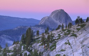 地球瑰宝 大尺寸自然风景壁纸精选 第七辑 Half Dome From Olmstead Point Yosemite National Park California 优胜美地国家公园地标 半拱顶山图片壁纸 地球瑰宝自然风景精选 第七辑 风景壁纸