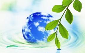  第一集 水 地球 绿叶 绿色环境主题PS壁纸 梦幻大自然-绿色环境主题PS壁纸 风景壁纸