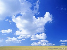 晴朗天空 蓝天白云 原野的天空 晴朗天空图片 Desktop Wallpaper of Blue Sky 晴朗天空蓝天白云 风景壁纸