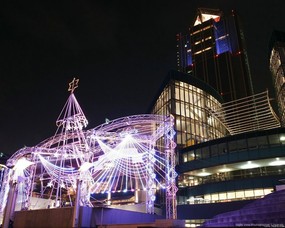 圣诞节夜景壁纸 壁纸109 圣诞节夜景壁纸 风景壁纸