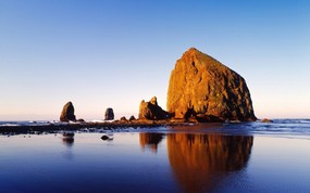 世界名胜之旅 美洲篇 美国 加农海滩图片壁纸 Cannon Beach Oregon USA 世界名胜之旅美洲篇 风景壁纸