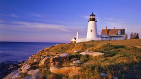 世界名胜之旅 美洲篇 美国 沛马奎特灯塔图片 Pemaquid Lighthouse and Cliffs Maine USA 世界名胜之旅美洲篇 风景壁纸