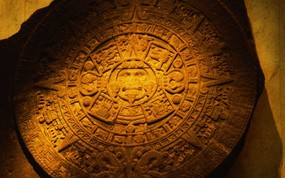 世界名胜之旅 美洲篇 墨西哥 阿兹特克的太阳石 历法石 图片 Aztec calendar stone from Mexico City Mexico 世界名胜之旅美洲篇 风景壁纸