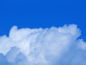  棉花般的白云 蓝天白云图片 蔚蓝天空-蓝天白云壁纸 风景壁纸