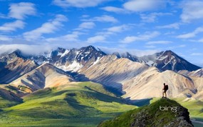微软必应壁纸 Bing s Best 高清壁纸 Polychrome Pass overlooking the Alaska Range Denali National Park Alaska 微软Windows 7 主题-Bing 高清壁纸 风景壁纸