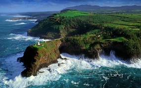 微软必应壁纸 Bing s Best 高清壁纸 夏威夷 Kilauea 灯塔 Kilauea Lighthouse Kauai Hawaii 微软Windows 7 主题-Bing 高清壁纸 风景壁纸
