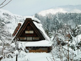 雪中小屋 壁纸3 雪中小屋 风景壁纸