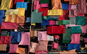 上帝之眼 Yann Arthus Bertrand 扬恩 亚瑟空中摄影奇景壁纸北美篇 鸟瞰墨西哥 墨西哥城的市集图片壁纸 扬恩·亚瑟空中摄影奇景 北美篇 风景壁纸