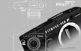 Olympus 奥林巴斯相机壁纸 70年经典 下辑 1968年的相机 pen FT 相机 Olympus Camera pen FT Camera 奥林巴斯70年经典相机(二) 广告壁纸