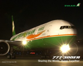  长荣航空波音 777 300ER壁纸 EVA AIR长荣航空飞机机型壁纸 广告壁纸