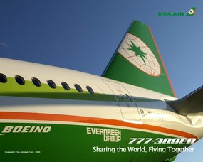  长荣航空波音 777 300ER壁纸 EVA AIR长荣航空飞机机型壁纸 广告壁纸