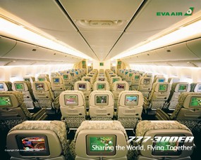 EVA AIR长荣航空飞机机型壁纸 EVA AIR长荣航空飞机机型壁纸 广告壁纸