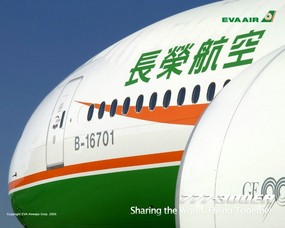 EVA AIR长荣航空飞机机型壁纸 EVA AIR长荣航空飞机机型壁纸 广告壁纸