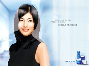 宣传壁纸 海皙蓝代言美女壁纸 Advertising Design Hercyna Advertising Celebrity 韩国HERCYNA 海皙蓝 广告壁纸