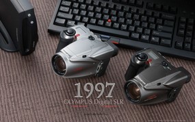 1997年的奥林巴斯相机 Olympus Cameras in 1997 Olympus 奥林巴斯70年经典相机壁纸(上辑) 广告壁纸