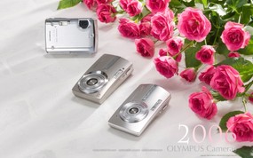 Olympus 奥林巴斯相机纪念壁纸 三 奥林巴斯 mju 数码相机 2006 Oplympus Style Digital Cameras Olympus 奥林巴斯相机(三) 广告壁纸