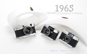 Olympus 奥林巴斯相机纪念壁纸 三 奥林巴斯相机 1965 Oplympus Compact Cameras Olympus 奥林巴斯相机(三) 广告壁纸