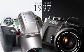 Olympus 奥林巴斯相机纪念壁纸 三 奥林巴斯单反相机 1997 Oplympus SLR Cameras Olympus 奥林巴斯相机(三) 广告壁纸