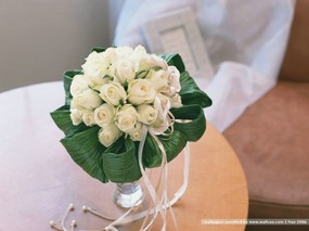 插花艺术 婚礼鲜花图片Desktop Wallpaper of Wedding flowers 插花艺术-祝福的花饰 花卉壁纸