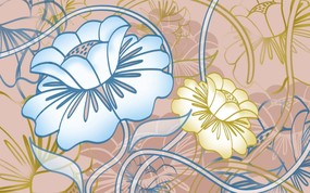  电脑CG花卉插画 电脑花卉绘画 花卉壁纸