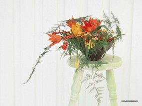  花卉插花艺术图片壁纸 Flower Art Desktop Wallpaper 花卉艺术-插花艺术欣赏(一) 花卉壁纸