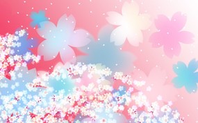  甜美系 碎花布背景图案设计 美丽碎花布 之 粉红甜美系 花卉壁纸