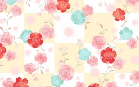  甜美系 漂亮碎花图案设计 美丽碎花布 之 粉红甜美系 花卉壁纸