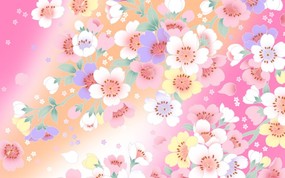  甜美系 碎花花卉图案设计 美丽碎花布 之 粉红甜美系 花卉壁纸