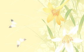  简洁系 花卉图案背景图片 美丽碎花布 之 简洁淡雅系 花卉壁纸