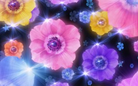  86张 7 种尺寸 Digital CG Flowers 梦幻花卉CG Flowers Art desktop 梦幻CG背景花卉 花卉壁纸
