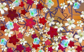  CG花卉插画壁纸 数码合成花卉插画 花卉壁纸