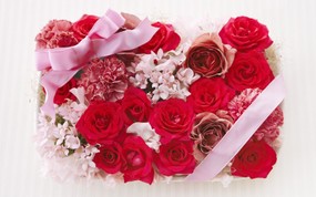  玫瑰爱意 温馨花卉装饰图片 温馨布艺仿真花卉壁纸 花卉壁纸